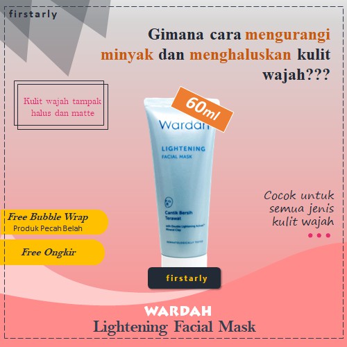 WARDAH Masker Wajah/ Face Mask Lightening Facemask/ Facial Mask Wardah 60ml