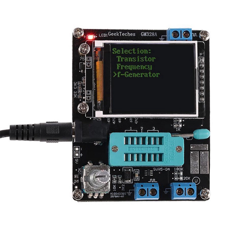 Transistor Tester Diode Esr Meter Pwm Generator Dengan Layar Lcd 1.8 Inch 160x128 Gm328B