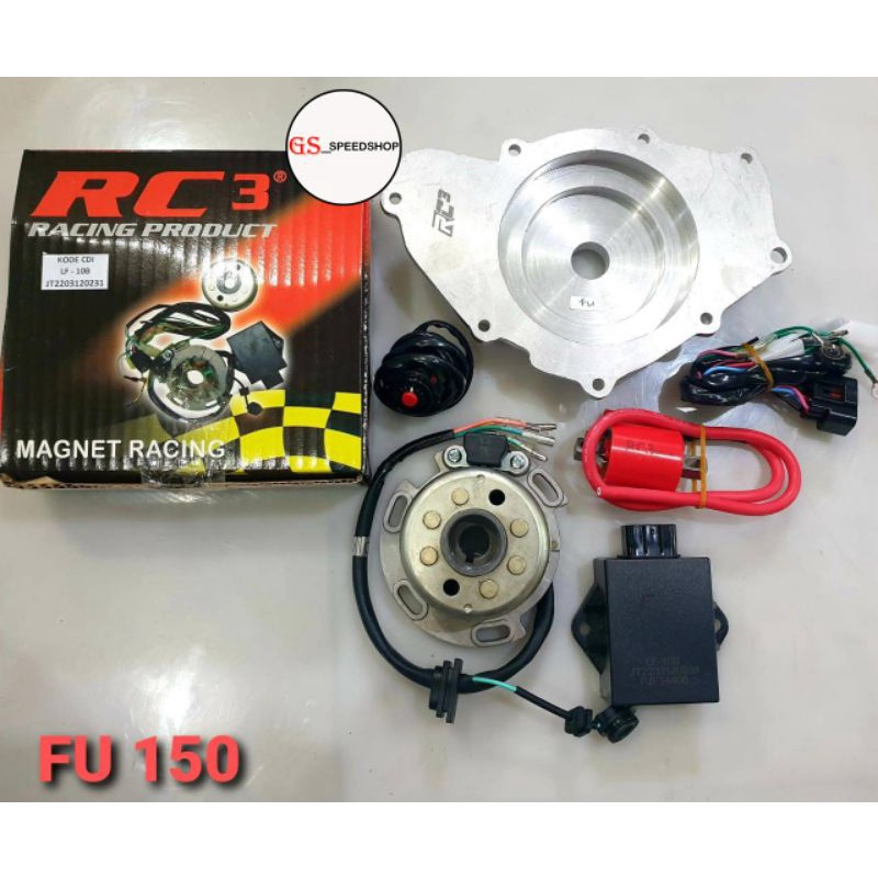 Magnet Pengapian Racing YZ RC3 Suzuki Satria FU 150 Karbu Karburator 1 Set Berikut Koil Coil Kumpara