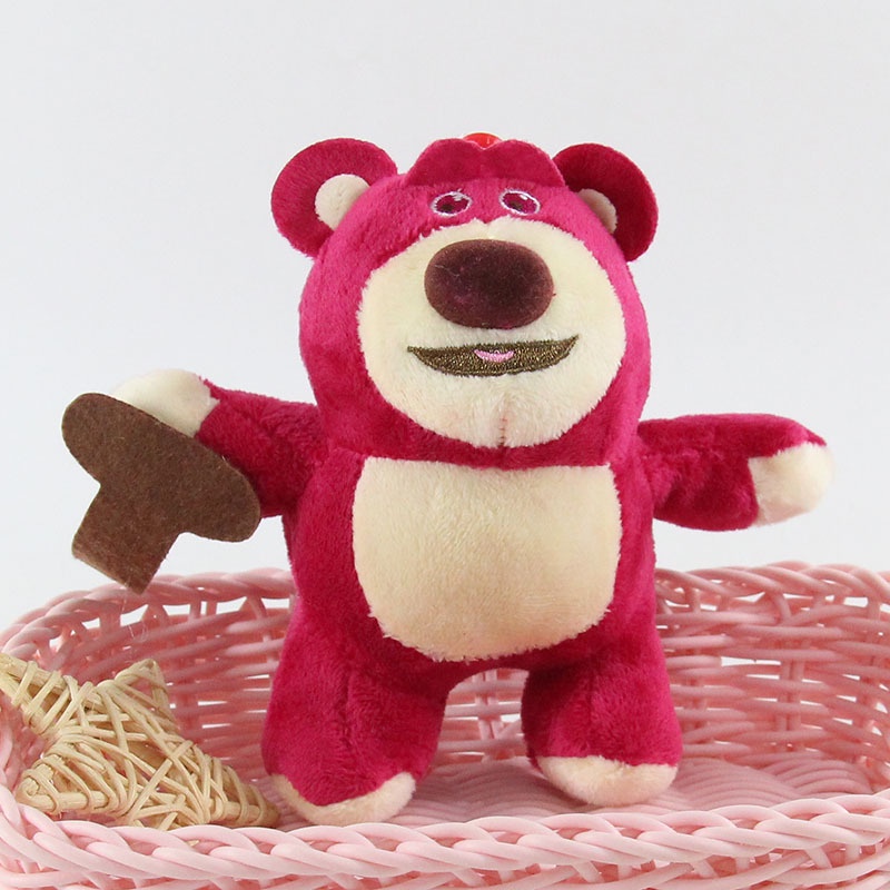 Gantungan Kunci Boneka Plush Disney Toy Story 3 Lotso Bear Stitch 10CM Untuk Hadiah Anak