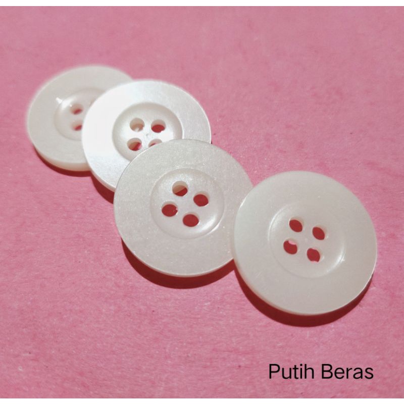 (12 Biji) KANCING BAJU PLASTIK WARNA UKURAN 21 MM