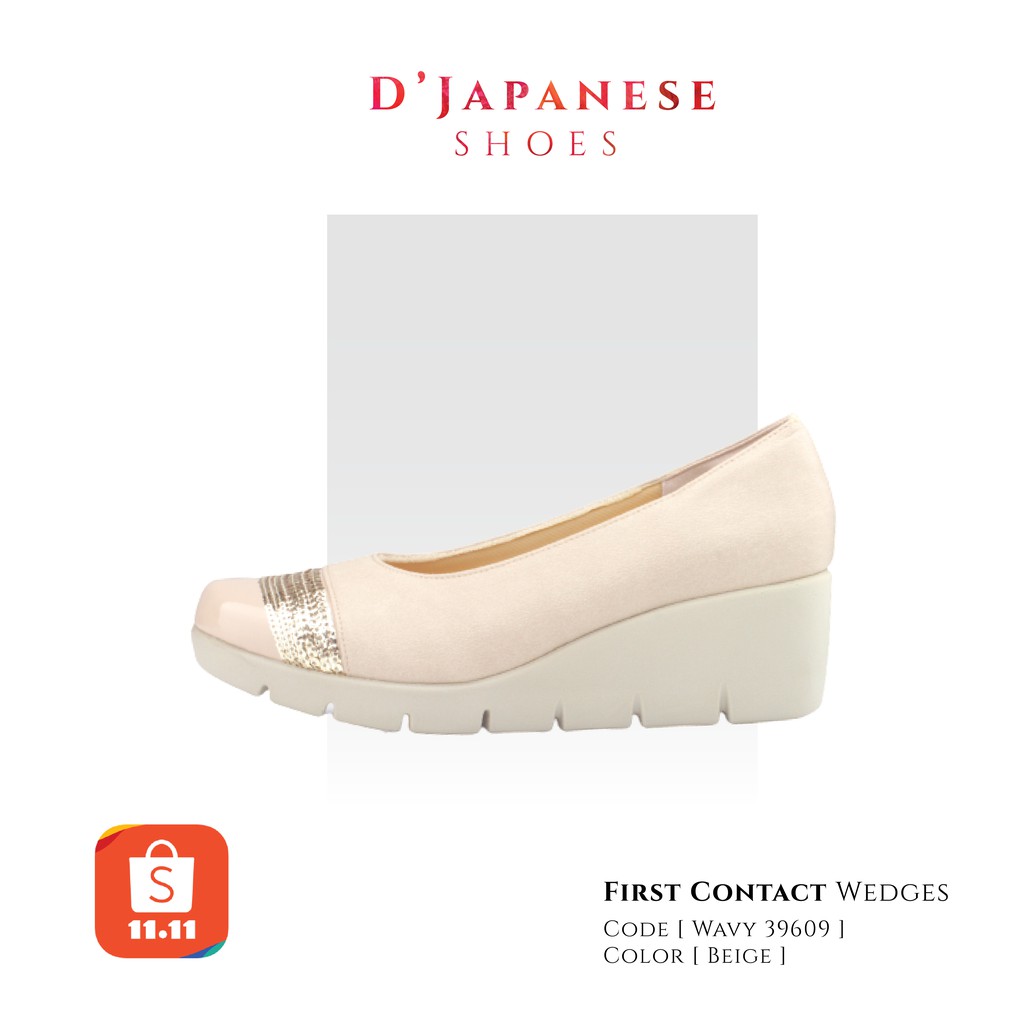 Sepatu Wanita Wedges First Contact Made in Japan Original