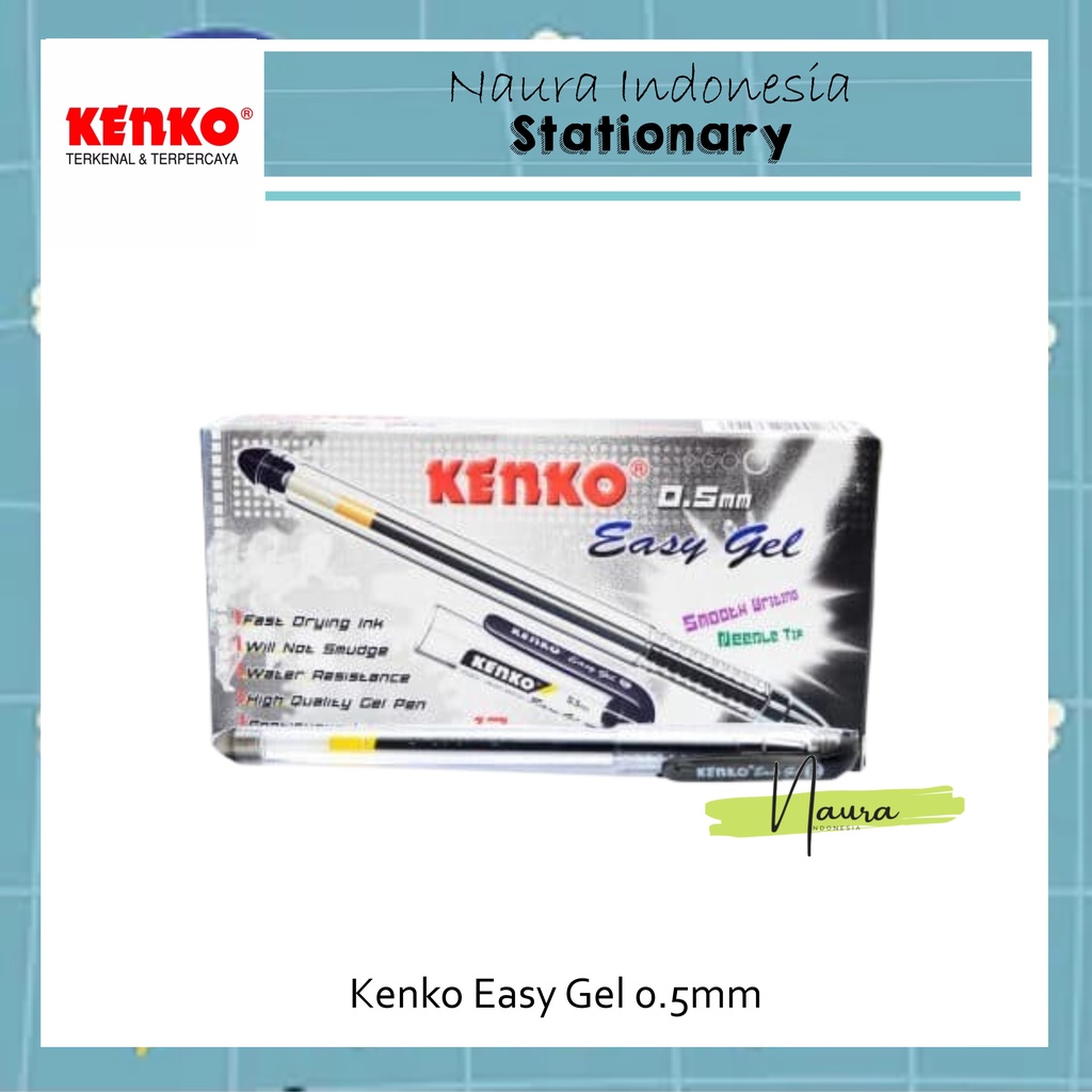 

[1 PACK] Pulpen Easy Gel Kenko | Pulpen Kenko (12pcs)
