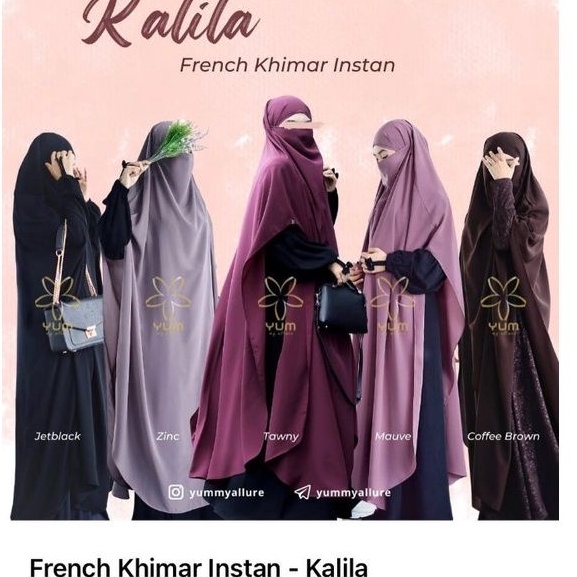 French Khimar(tidak termasuk gamis) Kalila YummyAllure