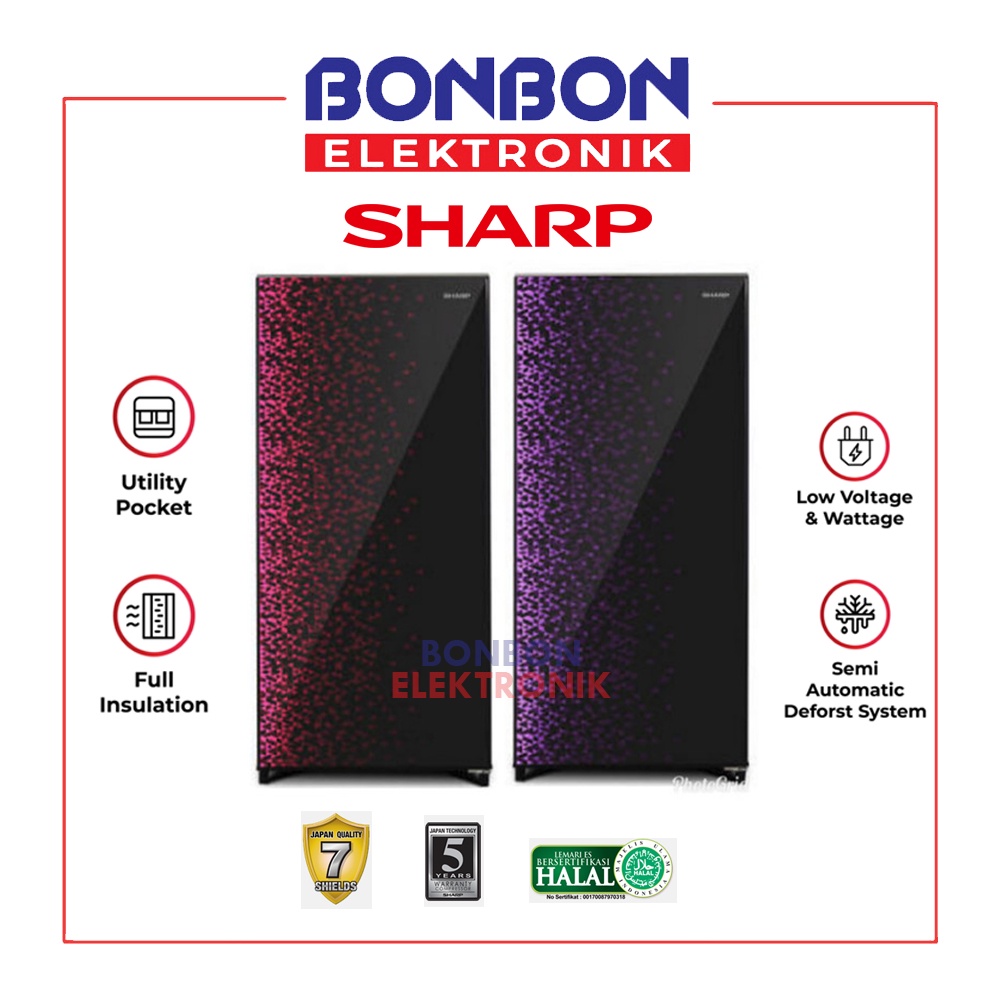 Sharp Kulkas 1 Pintu SJ-X185MG-GB/GR / SJX 185 MGGB MGGR