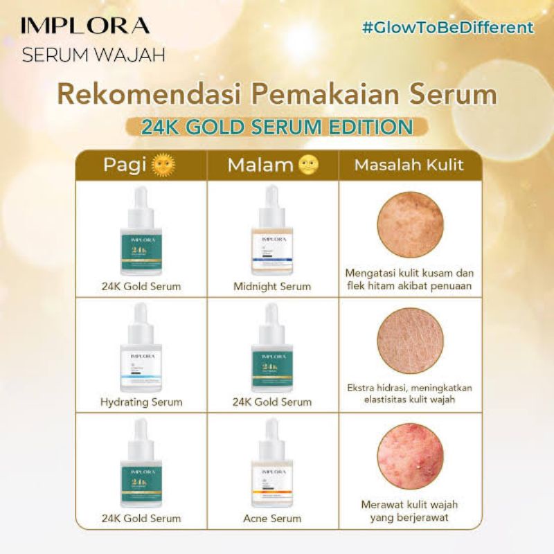 IMPLORA FACE SERUM Serum Wajah Acne Serum Peeling Serum Hydrating Serum Bakuchiol Serum Salmon DNA BPOM