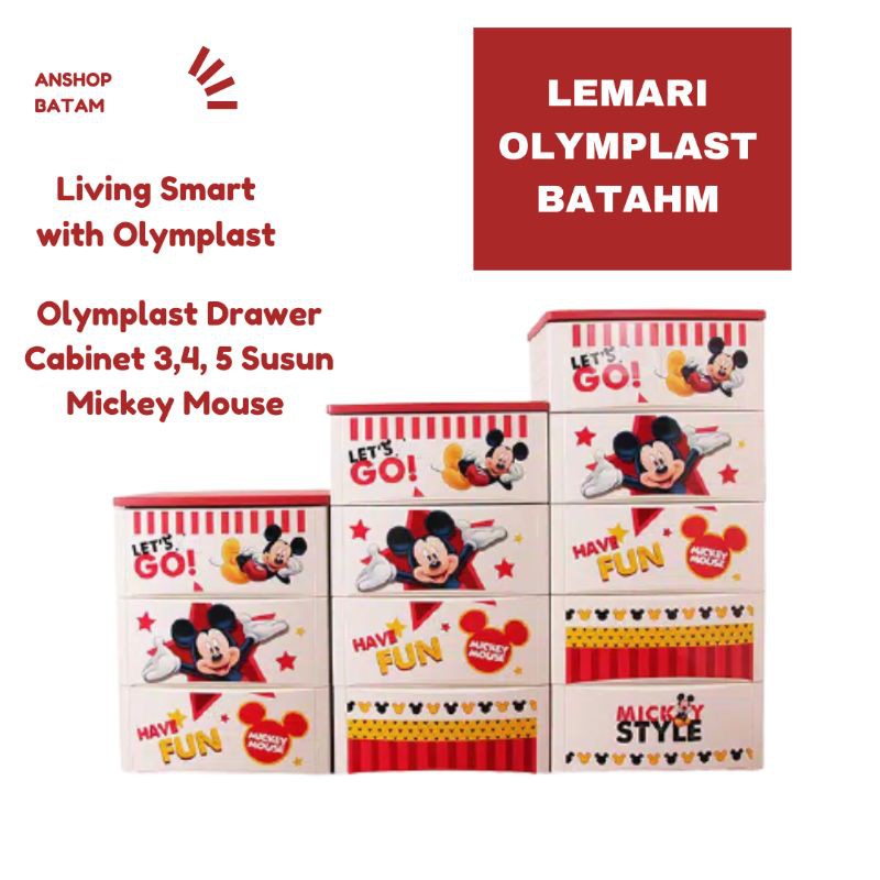 Lemari Susun Olymplast Batam Mickey Mouse