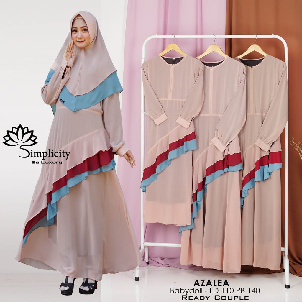 Baju Gamis Simplicity Azalea / Baju Gamis Murah / Gamis Simplicity Azalea