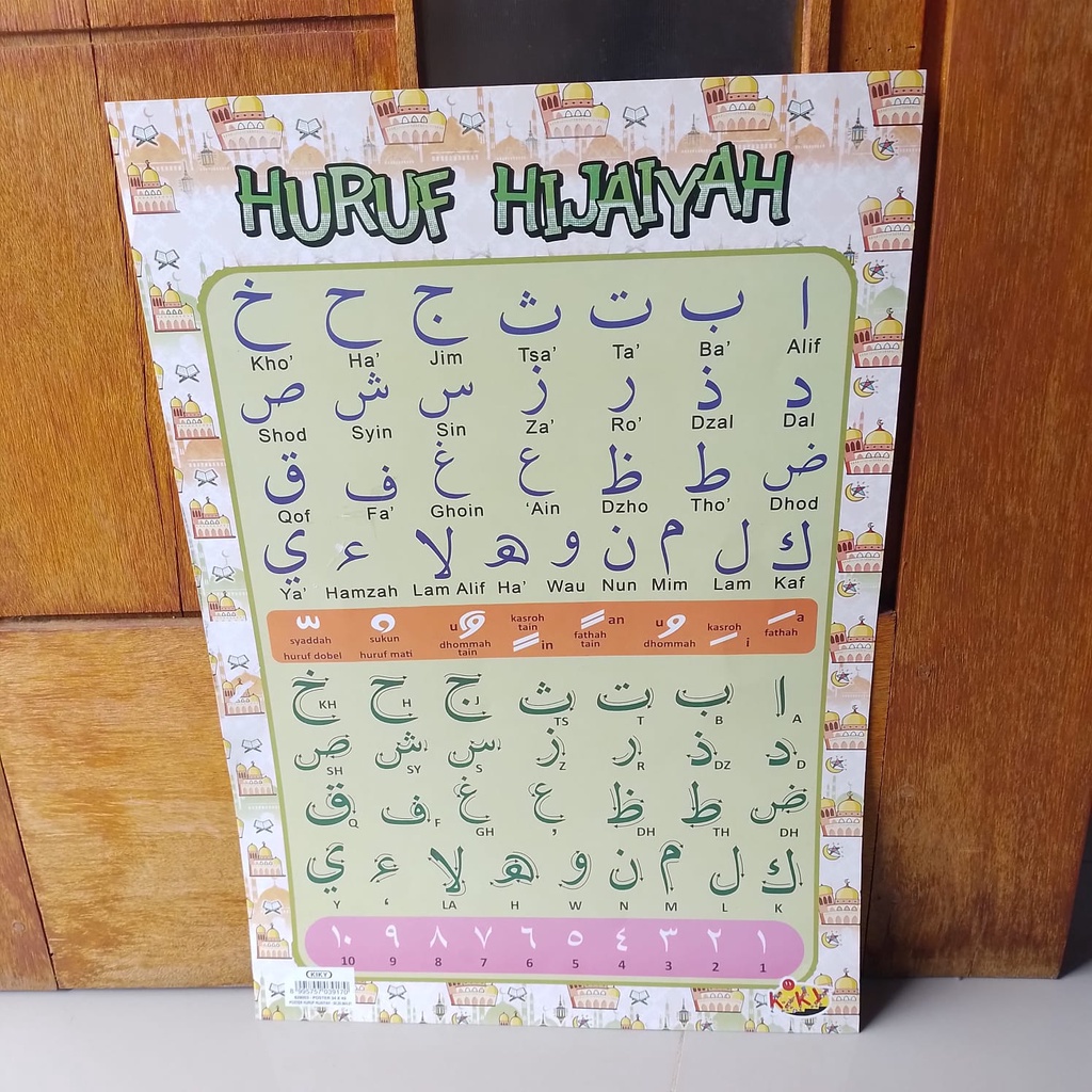 Poster Huruf Hijaiyah Arab untuk Anak-anak