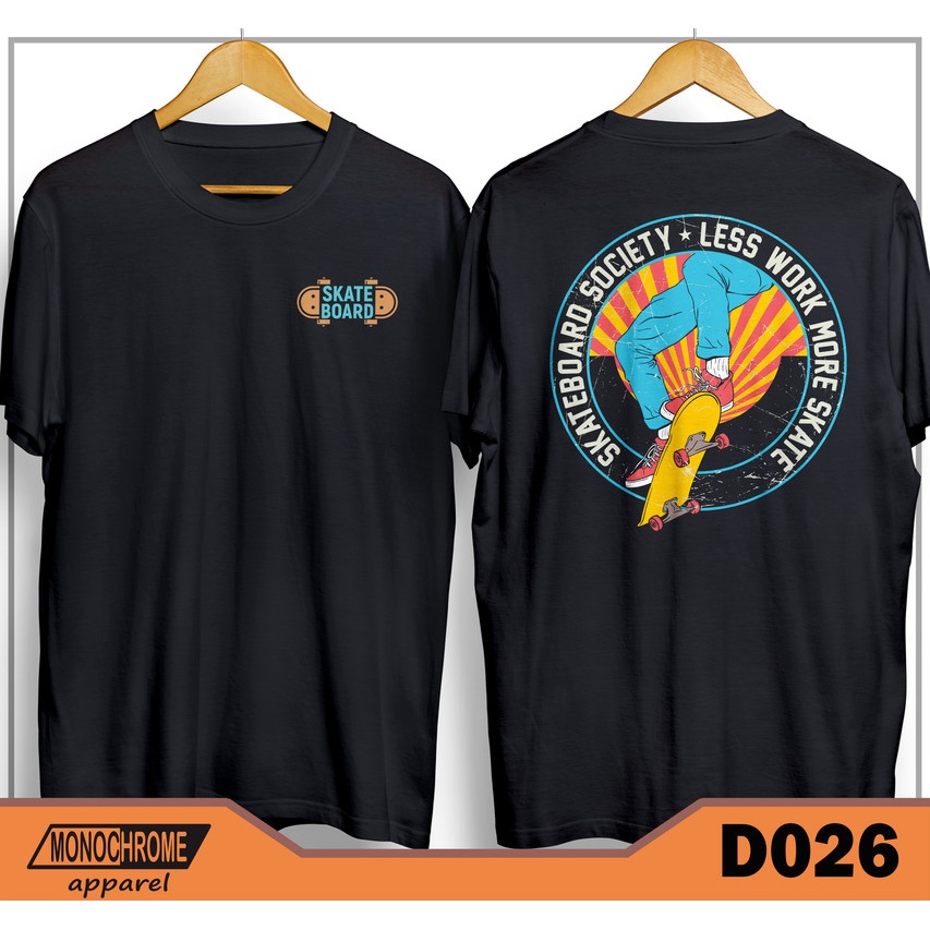D026 Kaos Baju Skate Skater Skaters Skateboard Distro Pria