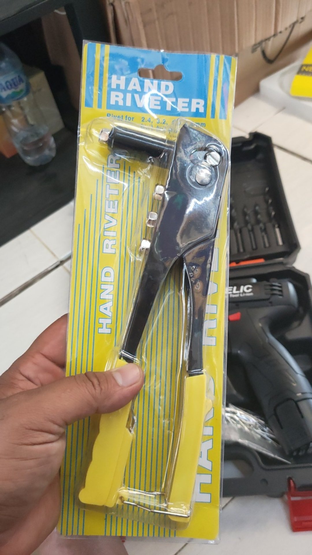 Eelic Tar-w10i Mix Tang Rivet  Hand Reveter 10 Inch + 50 Pcs Paku Tang Rivet Pak-3.2x5mm