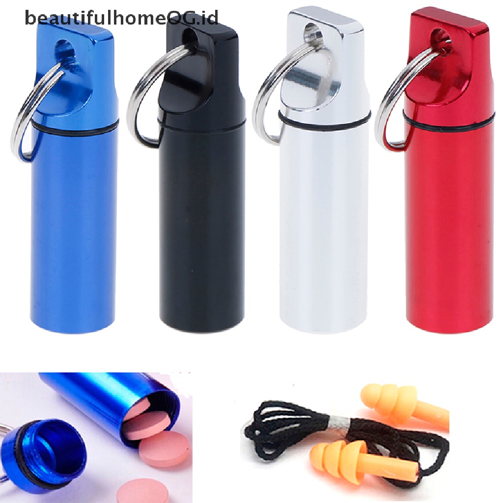 Botol Kontainer Kapsul Obat Pil Bahan Aluminum Anti Air Untuk Darurat