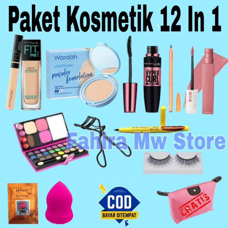 Paket Kosmetik Lengkap Wardah 12 In 1 / Paket Kosmetik Lengkap / Paket Kosmetik Make Up