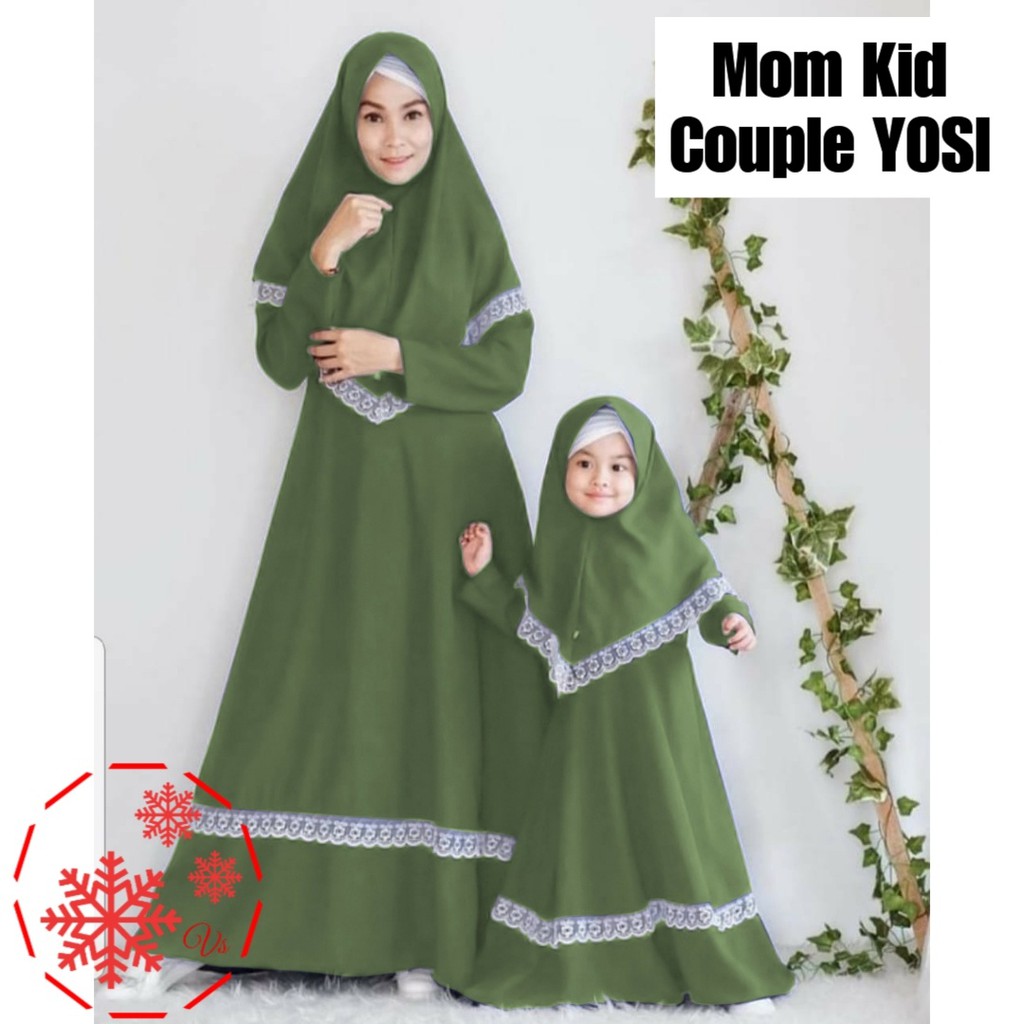 GAMIS MUSLIM COUPLE  YOSI / GAMIS IBU DAN ANAK / GAMIS KEKINIAN / GAMIS MAXI PASANGAN