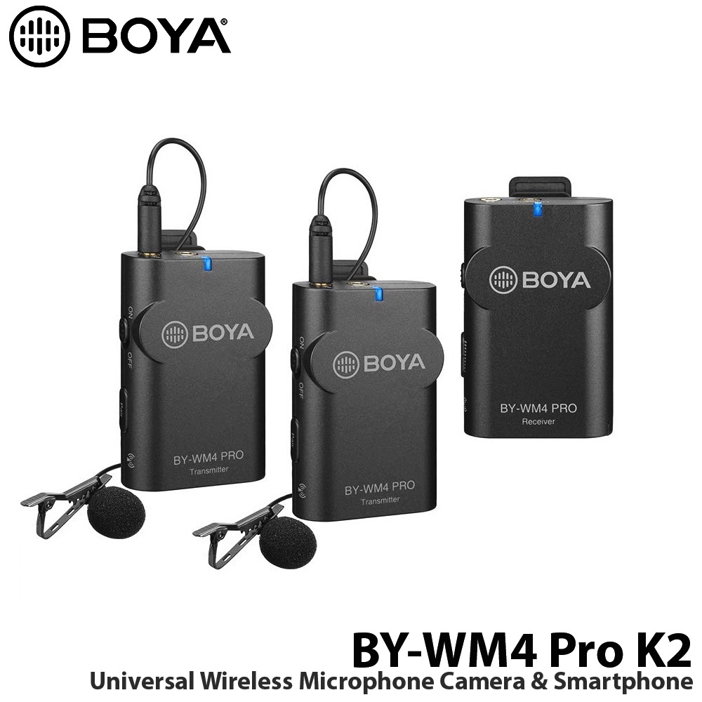 BOYA BY-WM4 Pro K2 Wireless Mic Microphone for Camera &amp; Smartphone