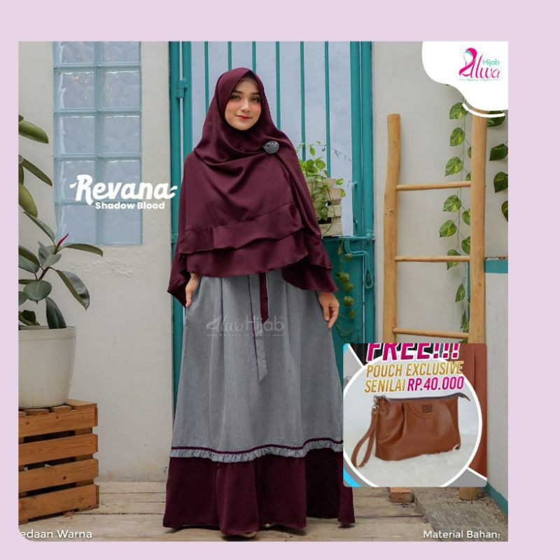 revana gamis set free pouch exlusive seharga 40 ribu 