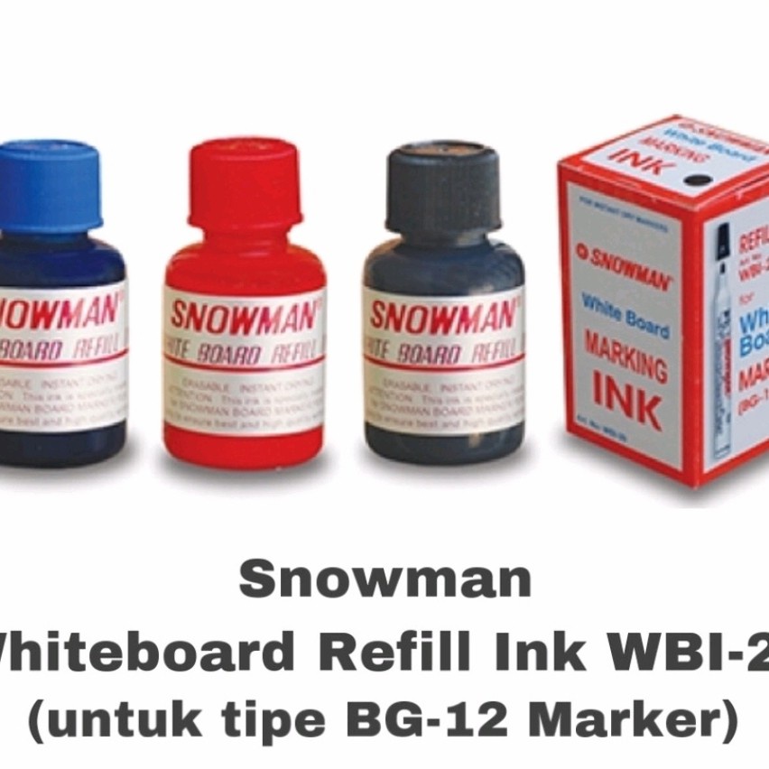 

isi Ulang Refill Spidol Snowman Whiteboard Bisa Dihapus NON PERMANENT