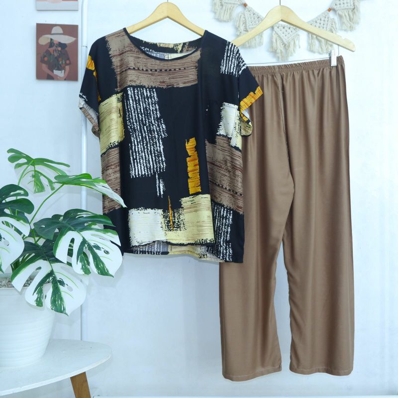 BABYDOLL JUMBO RAYON FIT TO XXXL LD 130 (CELANA PANJANG) SERI 1 LD125 LD130-PJXL 2