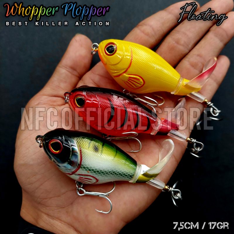 Mini Whopper Plopper 7,5 cm 17 gram Hook 4X STRONG Best Killer Action