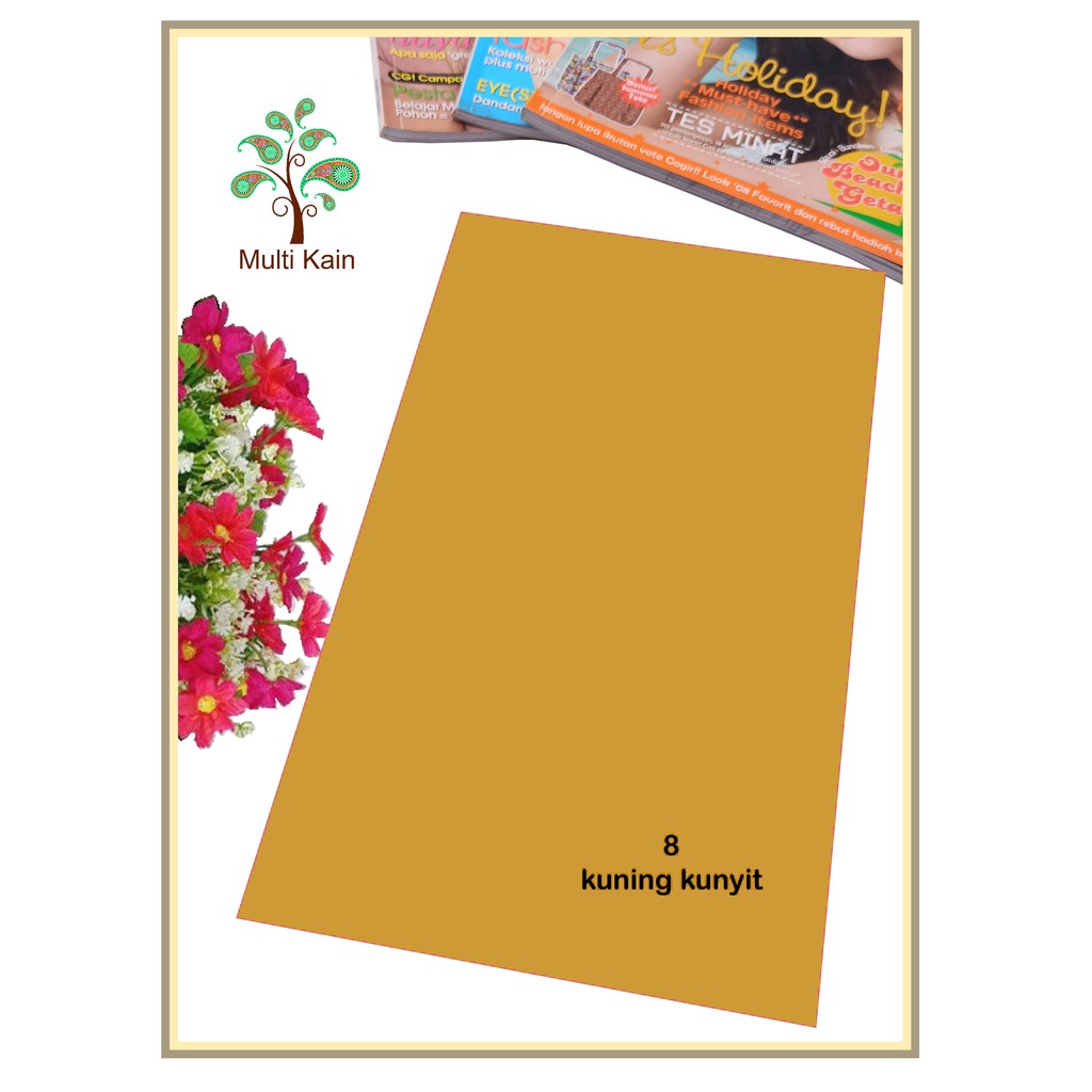 Bahan multi Kain Rayon Uniqlo mukena Meteran dan Grosir Quality Super-8 kunyit