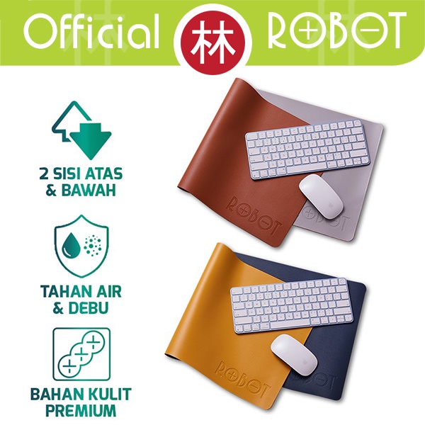 Robot RP06 Mouse Pad PU &amp; Waterproof Material Double Sided Anti Selip