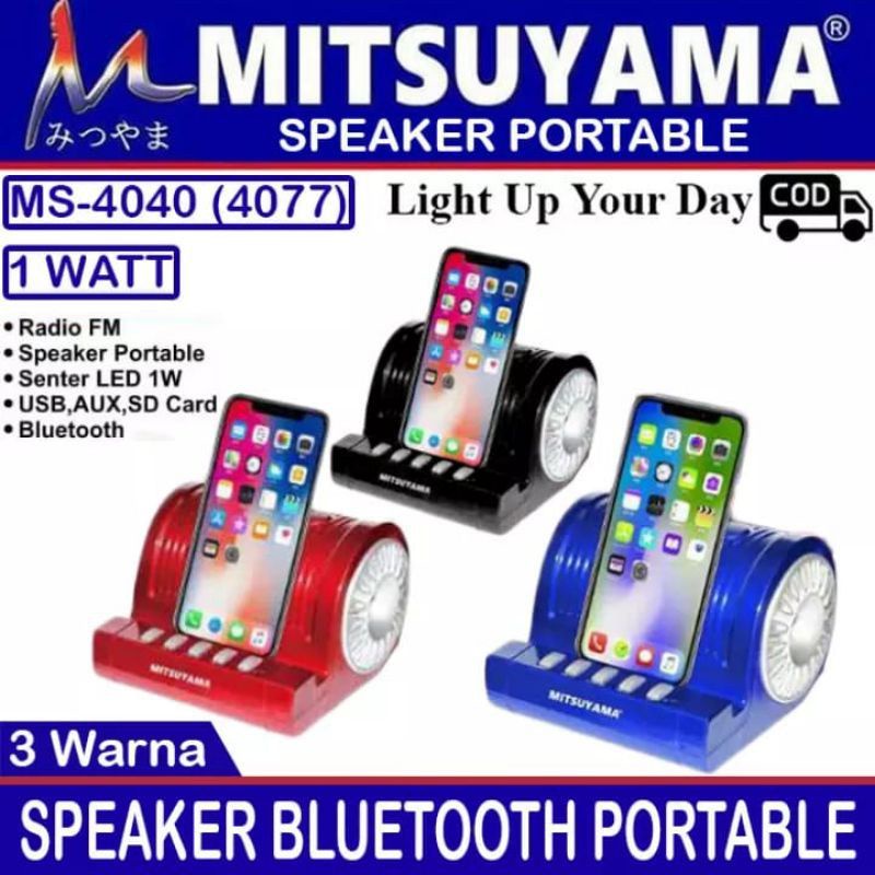 OBRAL !! Speaker Bluetooth Mitsuyama MS-4040 seri Ms-4077 - FM Radio