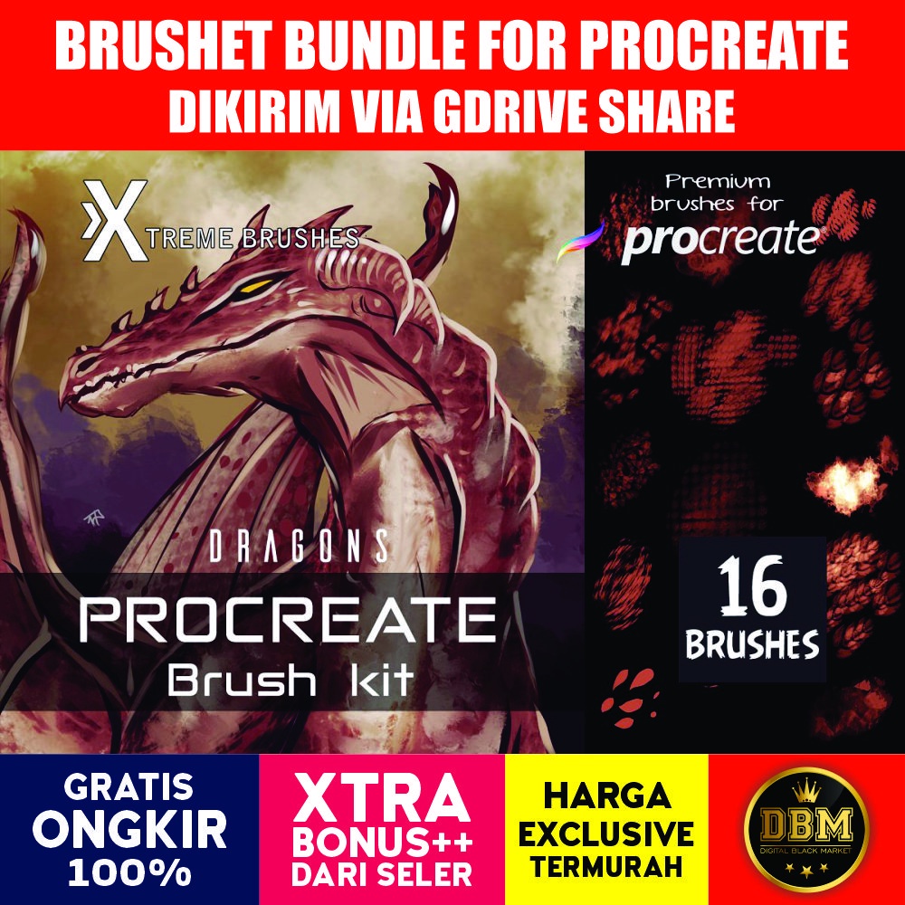 Procreate Dragon Brush Kit