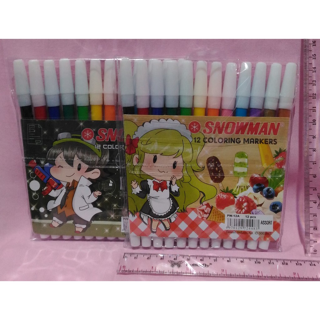 

Spidol 12 Warna Snowman Bagus Murah READY STOCK