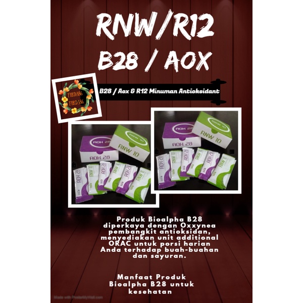 R12 BIO ALPHA / ALPHA HEALTH / renew / RNW / Aox B28