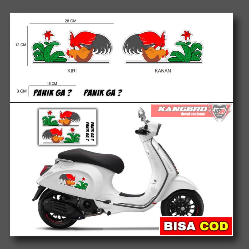 Stiker Pack Ayam Jago Ayam Kawin Stiker Motor Sticker Motor Stiker scoopy Striping Scoopy