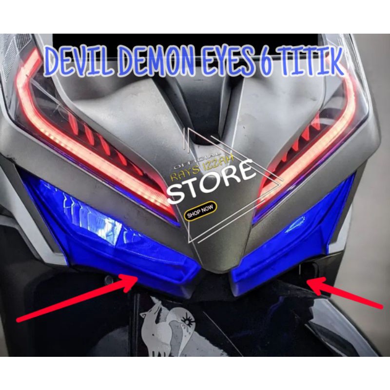 devil eye demon eye 6 titik vario beat scoopy super terang berkualitas
