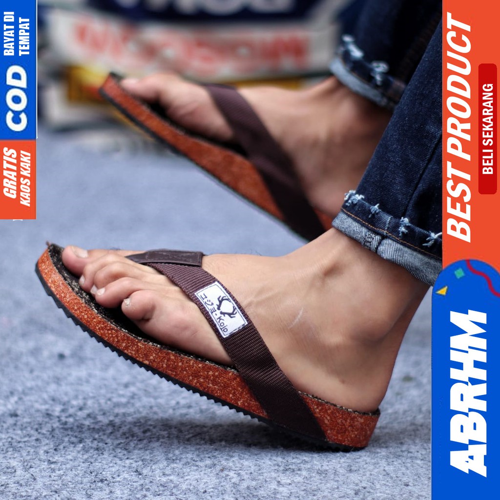 ABRHM Sandal Jepit Pria Sandal Pria Keren Sendal Jepit Cowok Original Santai Sandal Cowo Kekinian