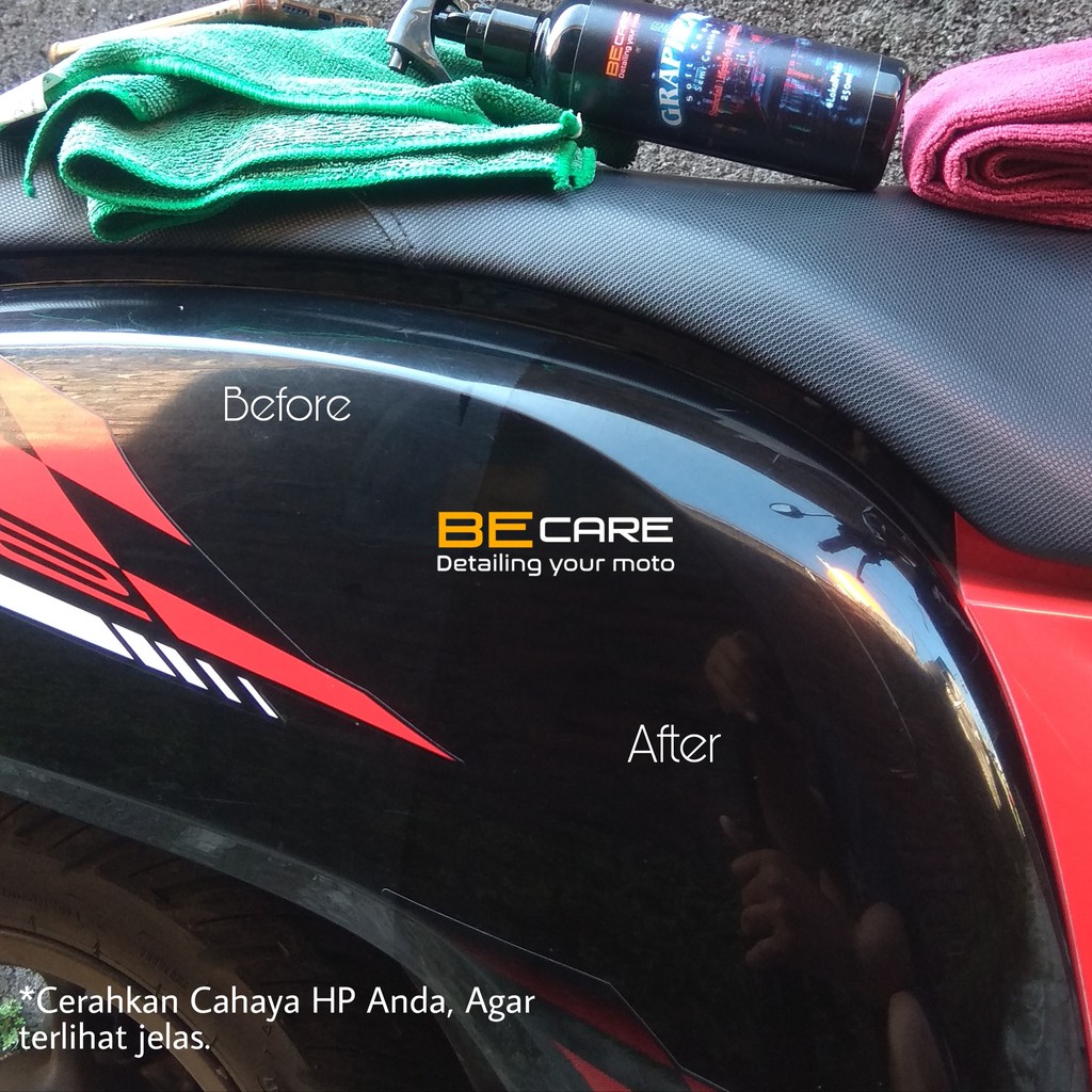 Graphene Soft Coat - BeCare Detailing - Pengkilap Pengkilat Body Motor Doff Glossy