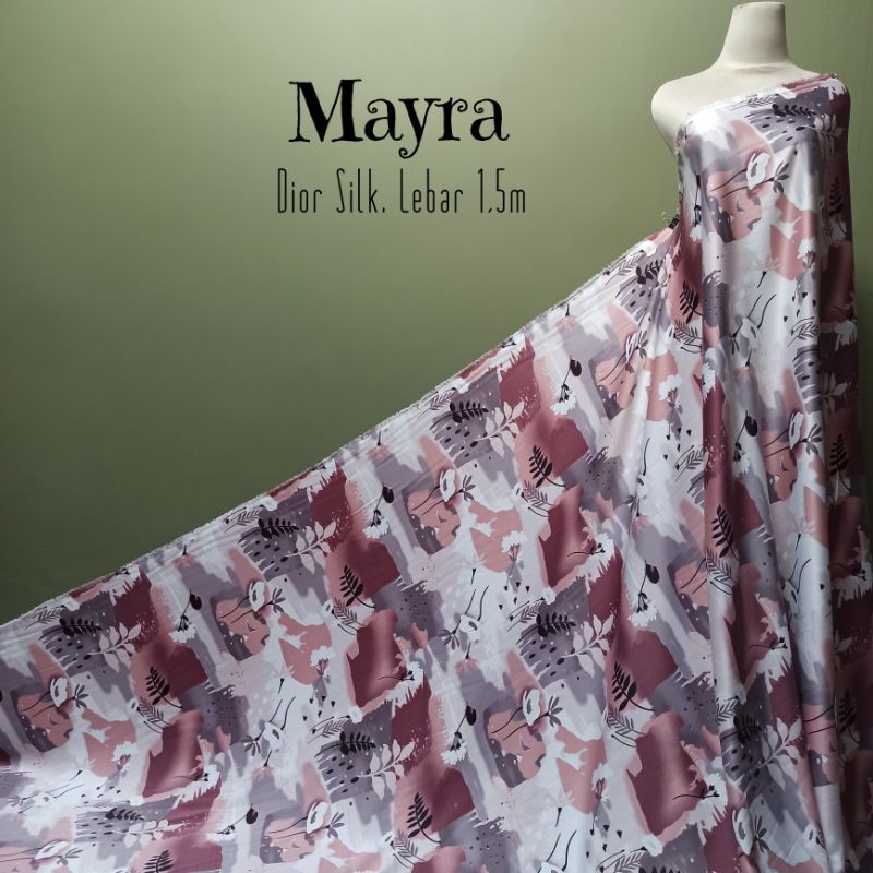 (HARGA 0,5m) KAIN  BAHAN MAXMARA MOTIF BUNGA MAYRA