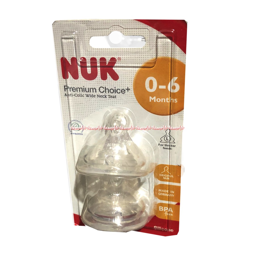 DOT NUK Premium Choice 2 0-6Bulan Anti Cholic Dot Nuk Anti Kolik Anti Tersendak isi 2pcs