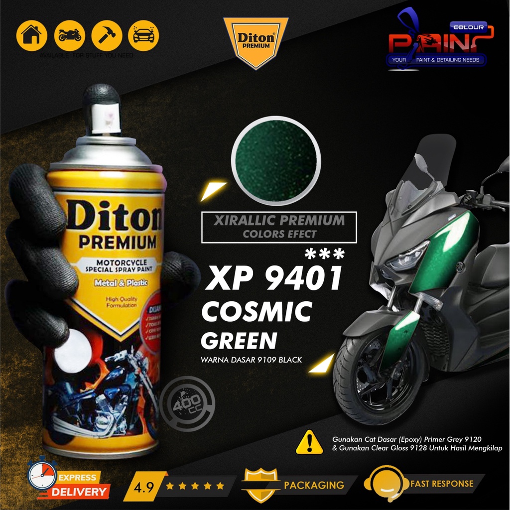 Cat Semprot DITON PREMIUM Xirallic - Cosmic Green XP 9401***