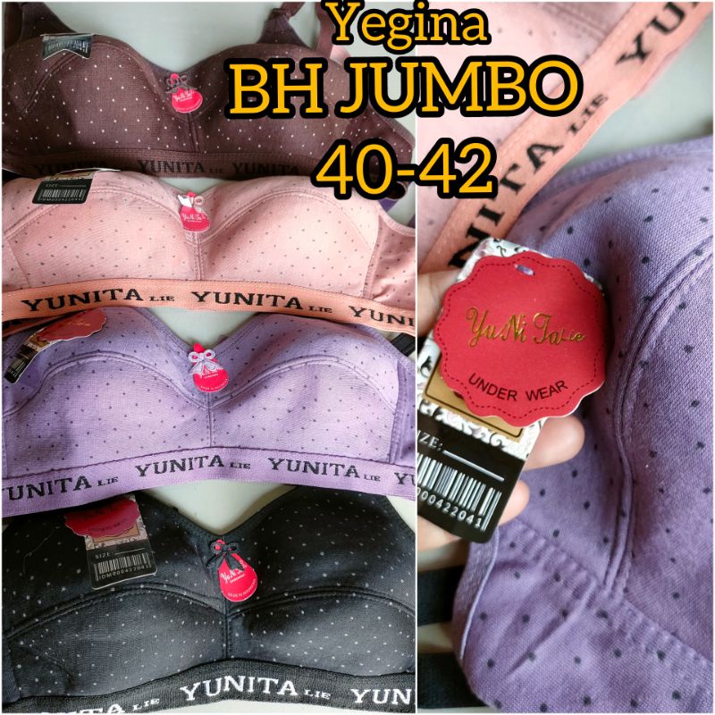 Bra Jumbo 40-42 Yegina BH katun superjumbo motif polkadot