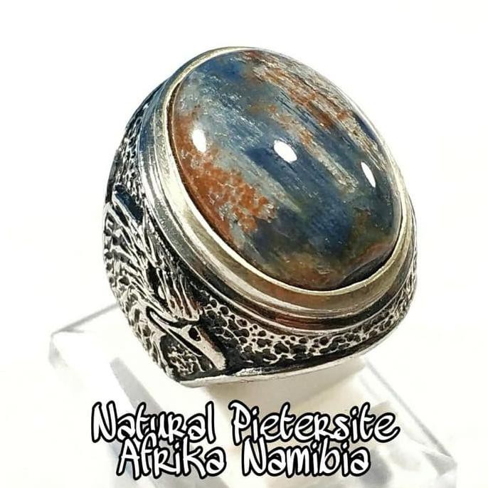 Terlaris Cincin Batu Akik Natural Pietersite Namibia Afrika Berkualitas