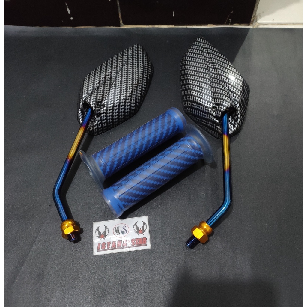 SPION CARBON TWOTONE JUPITER Z JUPITER MX MIO MOTOR YAMAHA PLUS GRIP CARBON