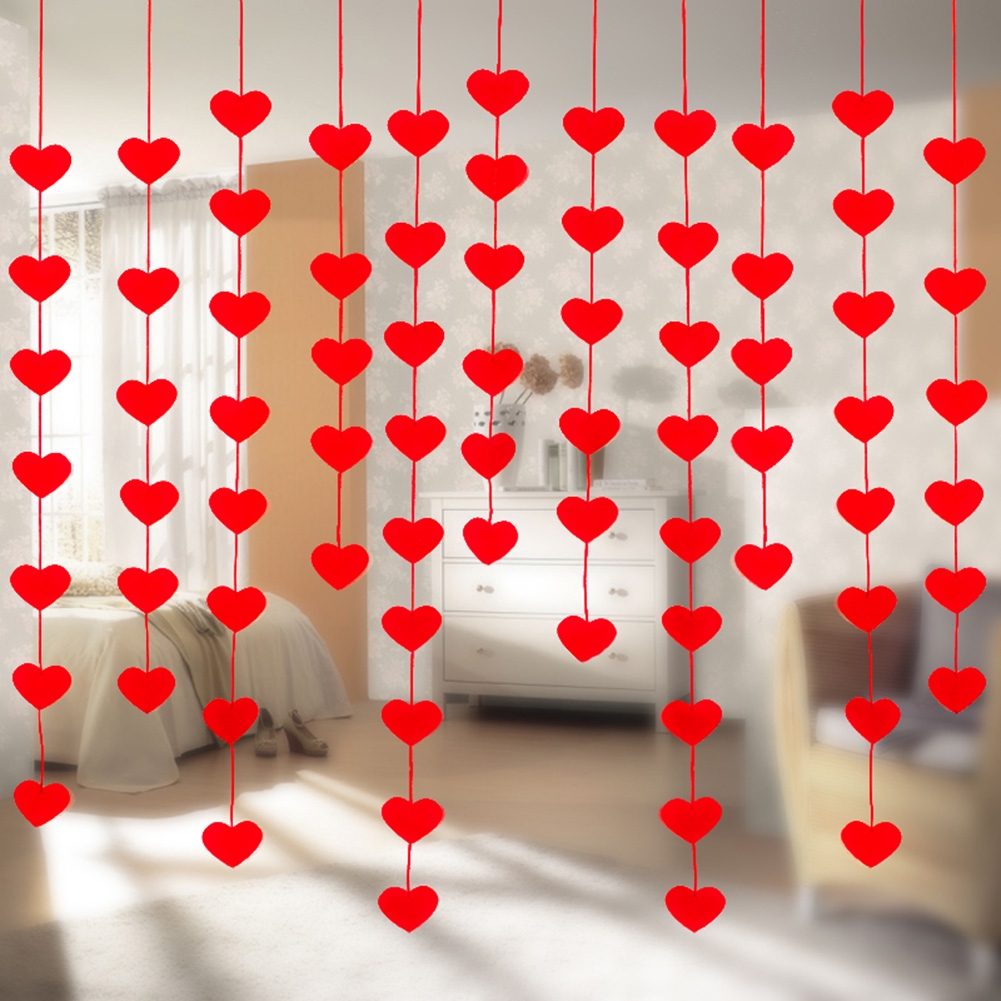 Romantic Party Red Garland Diy Valentine Day Hanging String