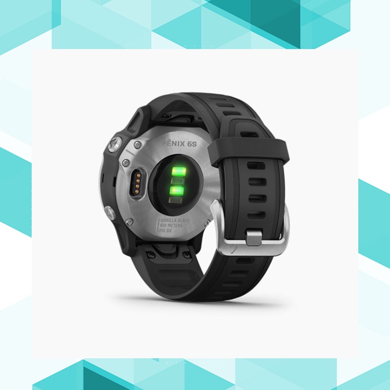 GARMIN Fenix 6S - Silver With  Black Band Smartwatch Running Fitnes Tracke Garansi Resmi 2 Tahun TAM