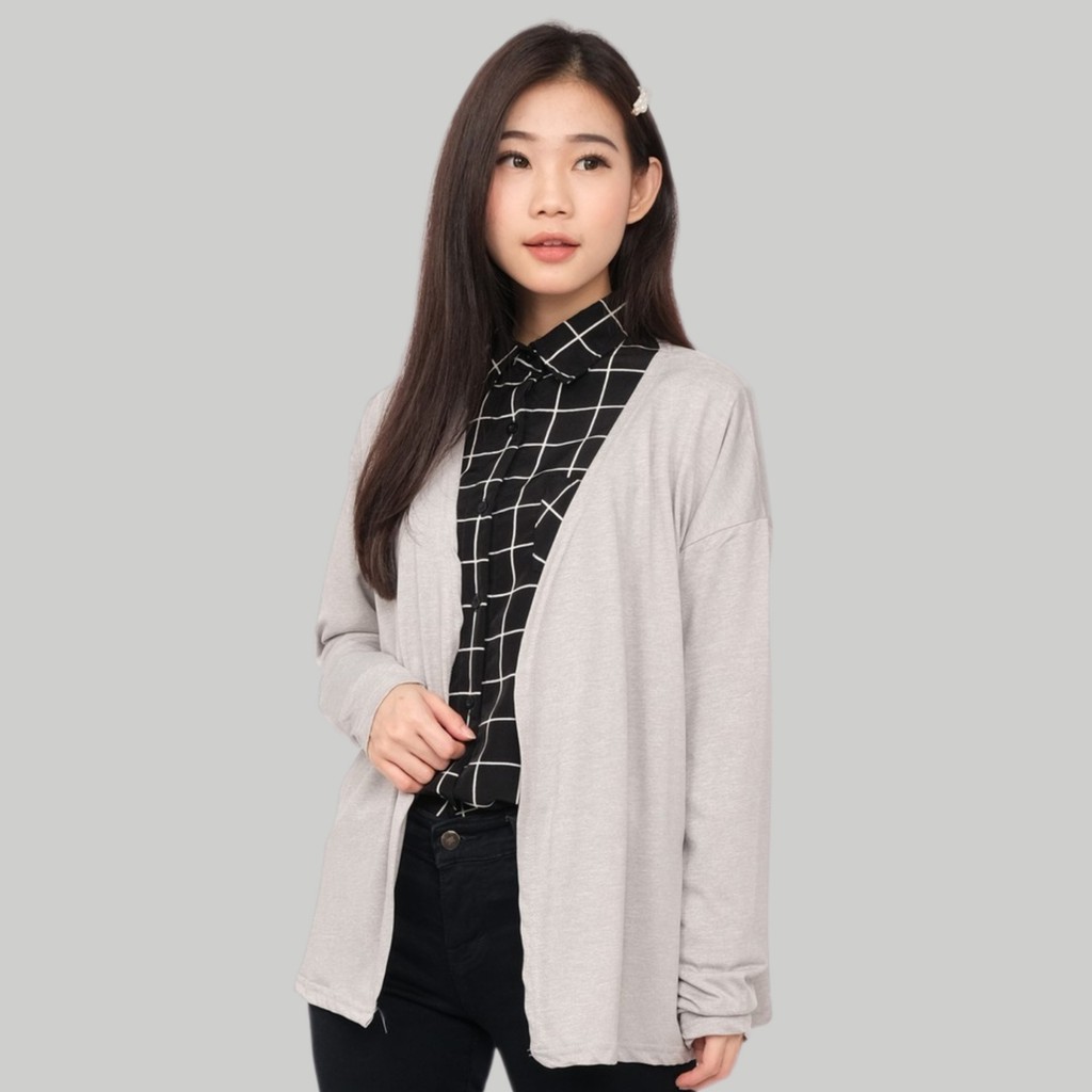 Monellina CRPUMA Cardigan Oversize Wanita Polos-2