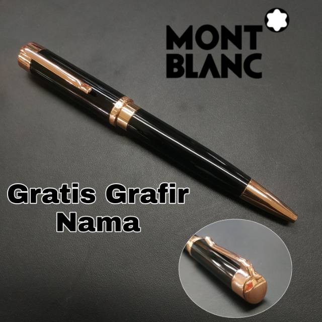 

Pulpen mewah ballpoint Montblanc exclusive gratis Grafir nama