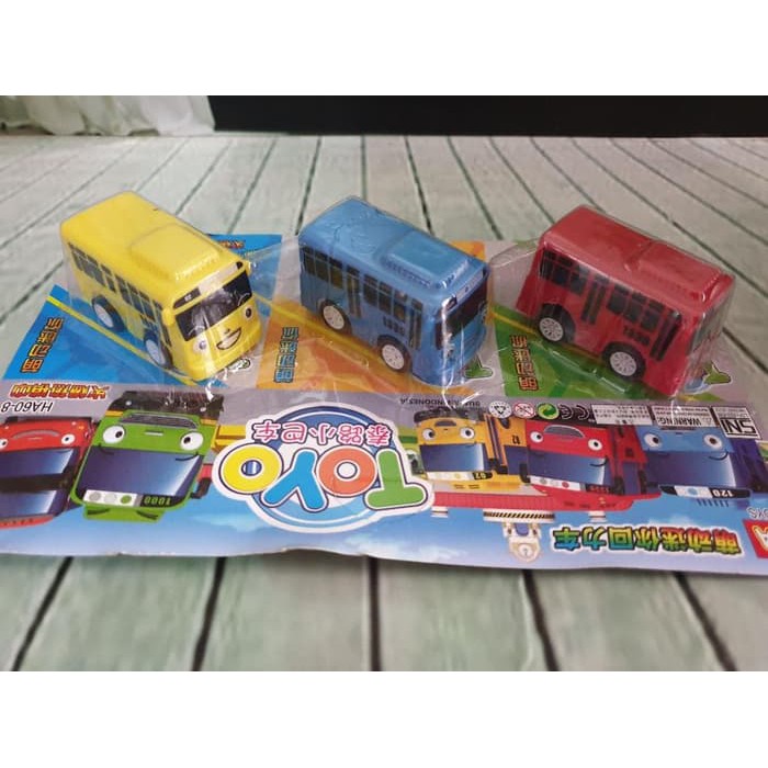Set 3pcs Mainan Mobil Tayo Mini