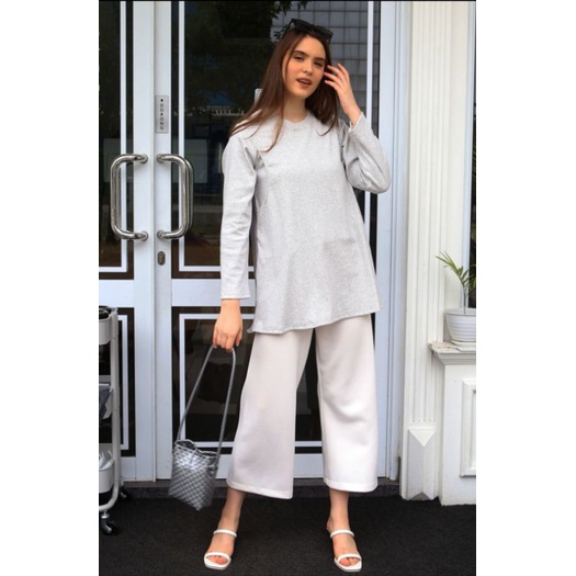 Baju Menyusui D'Amora Nursingwear ANA Top Grey