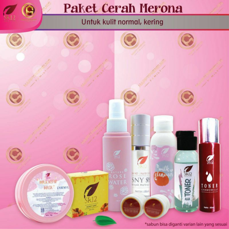 PAKET KOMPLIT JENIS KULIT KERING/ PAKET CERAH MERONA / Paket perawatan wajah original / premium / berkualitas / termurah / bagus / bpom