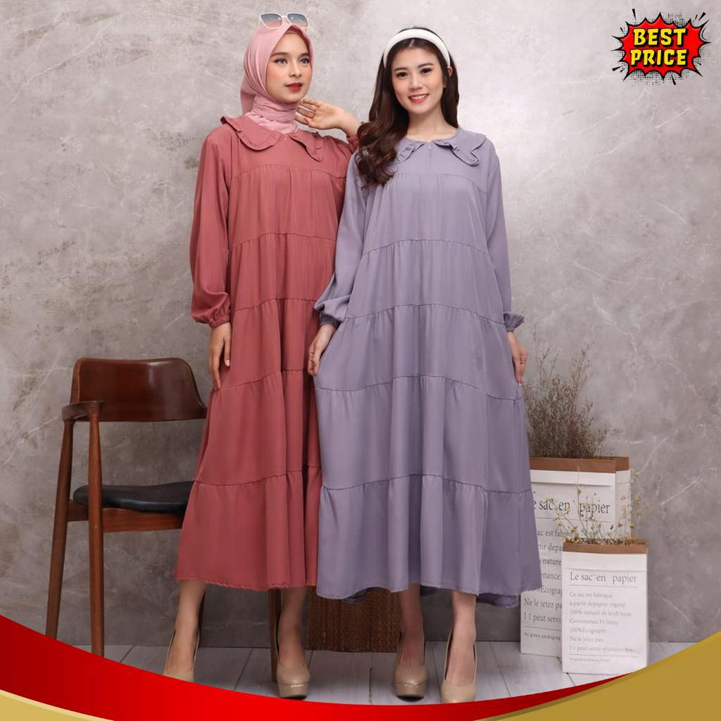 TERMURAH LIANA MIDI DRESS SHAKILA LONG TUNIK ALL SIZE FIT XXL JUMBO BUMIL HIAN