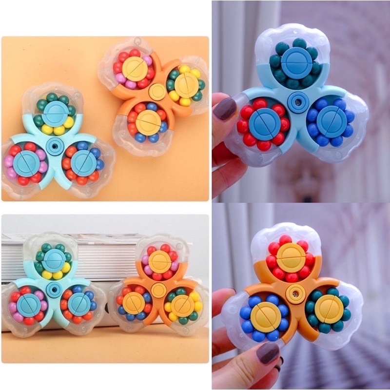 rotating cube toys magic ball fidget puzzle spinner stress release toys