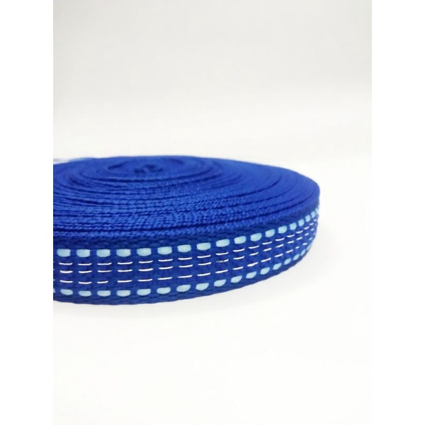 bisban tali webbing motif garis kerlip kode 312 ukuran 2  cm 1 roll ( 27 meter)5