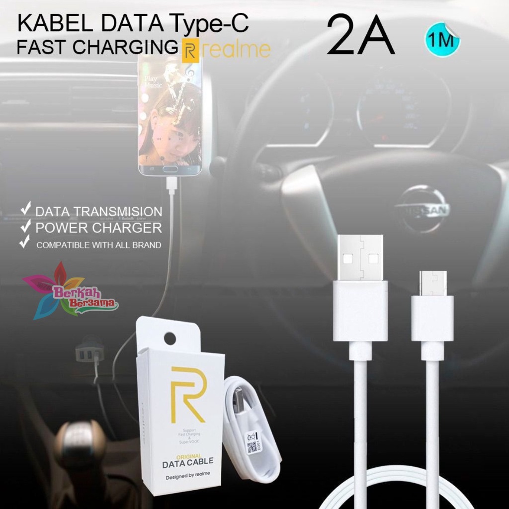 Kabel cable data original REALME Fast charging 2A TIPE C usb realme 6 6pro 7 7pro 8 8pro supoort vooc BB6064